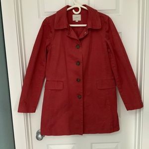 Trench Style Coat in Brick size 6 by Ann Taylor Loft